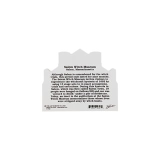 back of product with text about the salem witch museum 