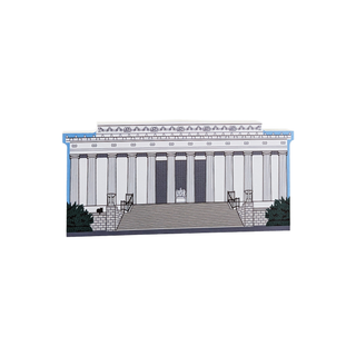 3/4" thick wooden illustration of Lincoln Memorial
