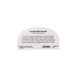 back description for Corolla Wild Horses with text and branding on a white background