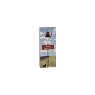 3/4" thick wooden illustration of a bell and sign