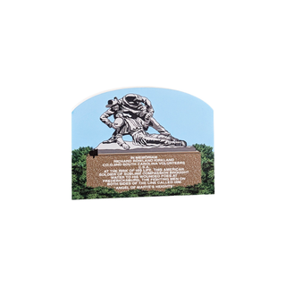 3/4" thick wooden illustration of a monument on a white background