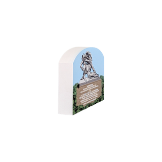 3/4" thick wooden illustration of a monument on a white background