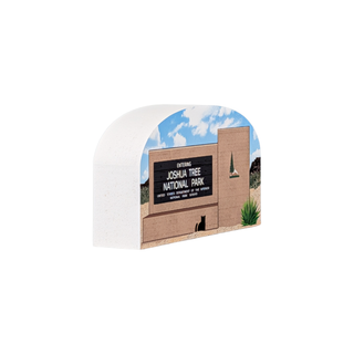 3/4" thick wooden illustration of Joshua Tree National Park sign