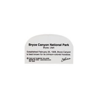 3/4" wooden cut out replica back of Bryce Canyon National Park sign