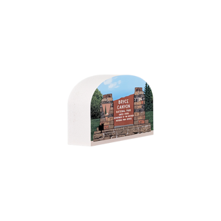 3/4" wooden cut out replica of Bryce Canyon National Park sign on a white background