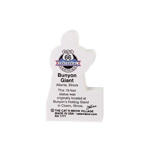 3/4" thick wood model of the Bunyon Giant with information. 