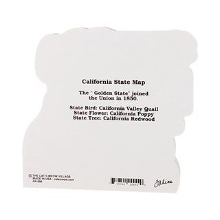 3/4" thick wooden figurine with wording about California