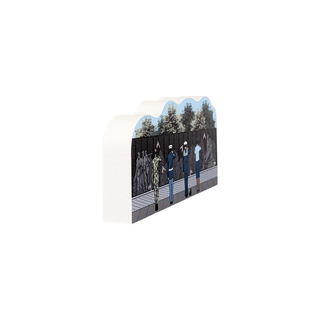 3/4" thick wooden illustration of a Veterans wall