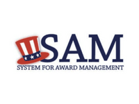 SAM System for Award Management logo on a white background