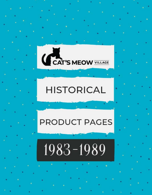 historical product catalog for cats meow village for 1983-1989