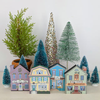 video of twelve days of christmas set of 12 3/4" thick wooden replicas on a white wooden background 