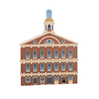 3/4" thick wooden model of a building on a white background