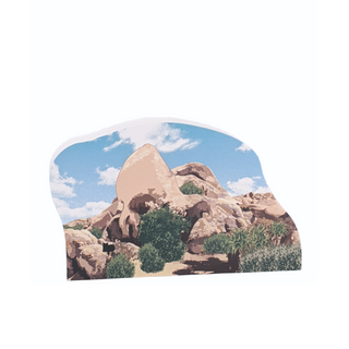 3/4" thick wooden illustration of skull rock