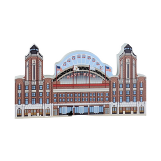 3/4" thick wooden illustration of the Navy Pier building on a white background