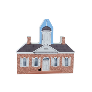 3/4" thick wooden replica of the Courthouse in Williamsburg, VA