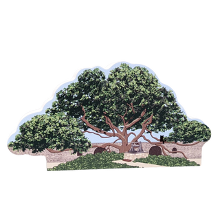 3/4" thick wooden replica with an Illustration of a large tree