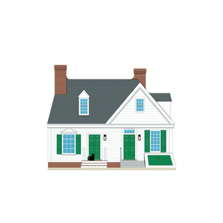 3/4" thick wooden replica of M. Dickinson Store in Williamsburg, Virginia