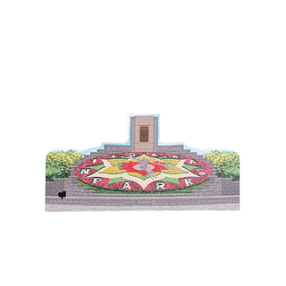 3/4" thick wooden cutout with floral design and 'PARK' text on a white background