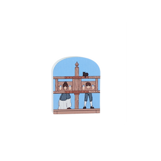 3/4" thick wooden replica of Williamsburg people