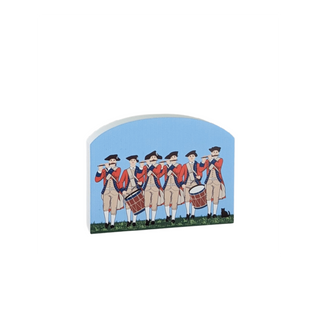 3/4" thick wooden replica of  Fife and Drum Corps in Williamsburg