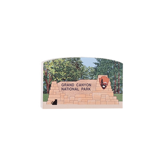 3/4" thick wooden illustration of Grand Canyon National Park sign