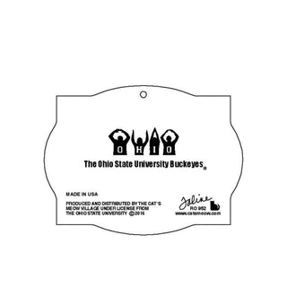 back of product with 'The Ohio State University Buckeyes' logo and text.